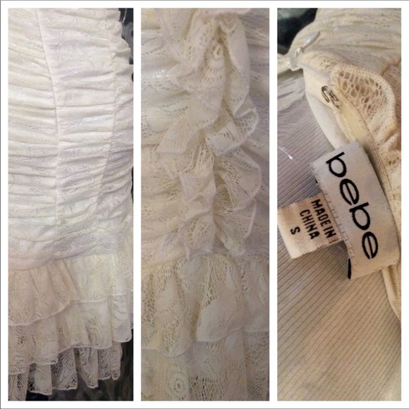 Sweet cream Bebe dresses (2 of them!) - Picture 3 of 8